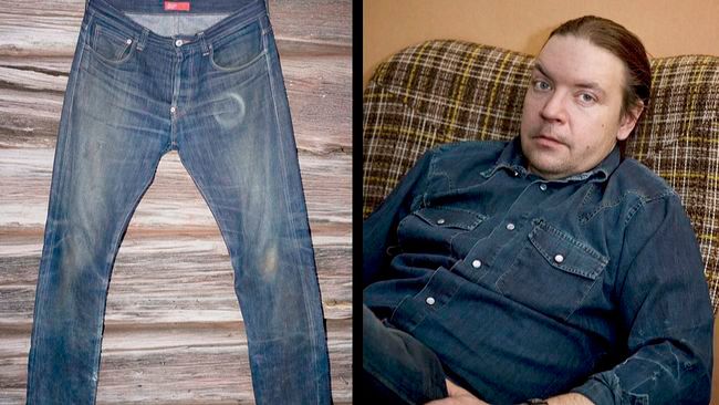 Oskar och Anton Sommarlund startade jeansföretaget Denim Demon. I SVTs Kobra berättade de historien om hur de skitiga jeansen blev en affärsidé. Foto: SVT.