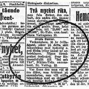 Bekantskap sökes. Annonsen från 1916 gav upphov till begreppet ”sol och-vårare”.