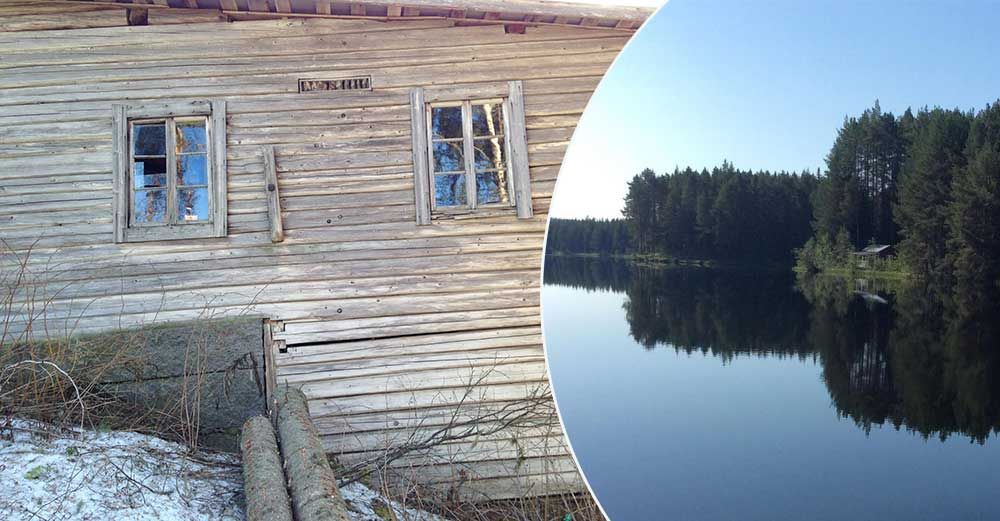 Ladugården som bortskänkes ligger intill Faxälven.