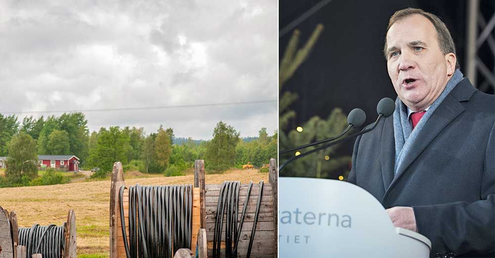 Stefan Löfven under sitt jultal i Enköping.