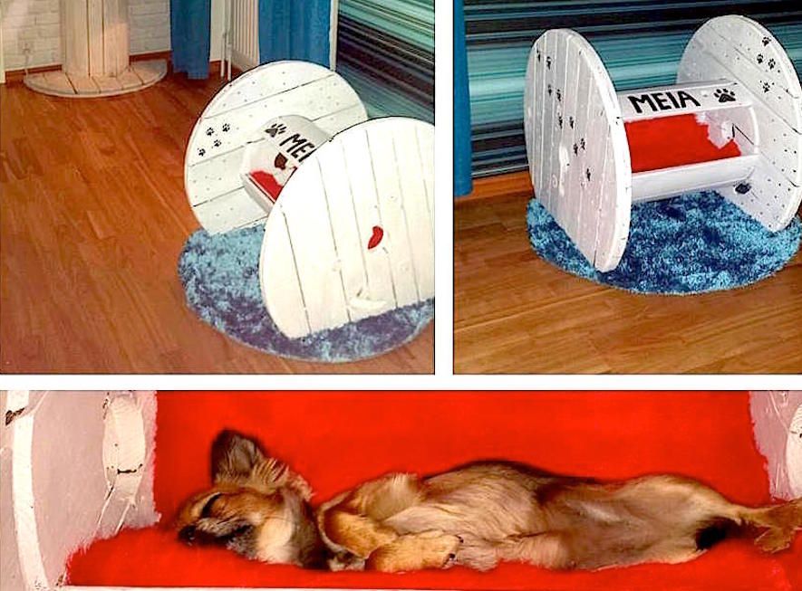 Så mysigt kan man ha det i en kabeltrumma!