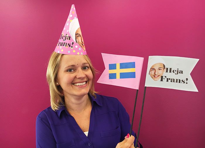 Malin är redo för Eurovision-party!