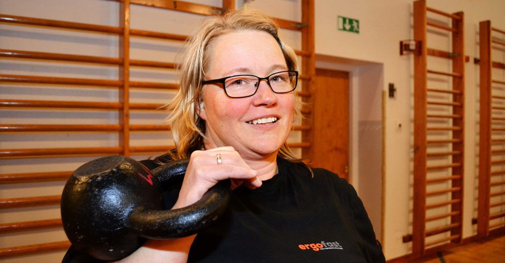 När Heidi Muskos flyttade till Juoksengi blev träningen ett sätt att komma in i samhället. Foto: Camilla Olsson.