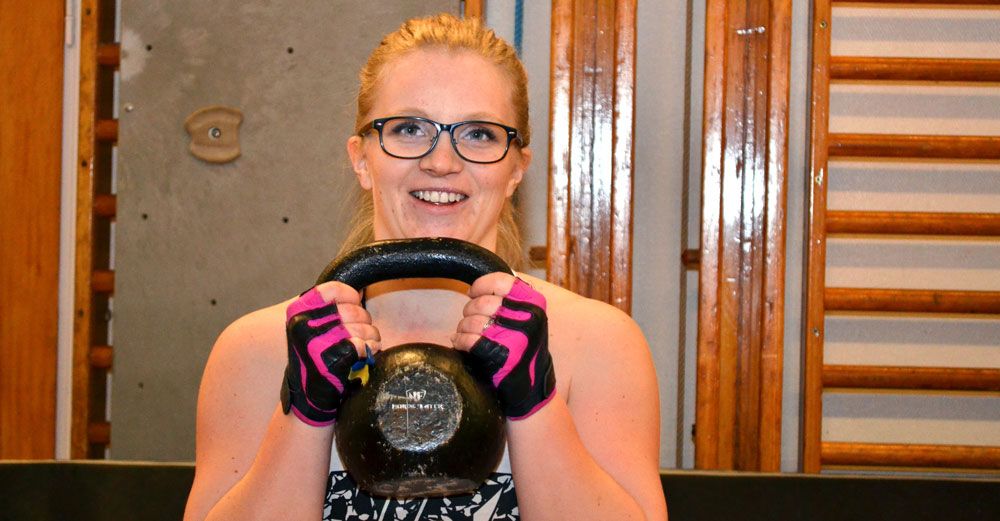 Julia Ylinenpää leder numera inte bara träningspass i Juoksengi utan även i Övertorneå. Foto: Camilla Olsson.