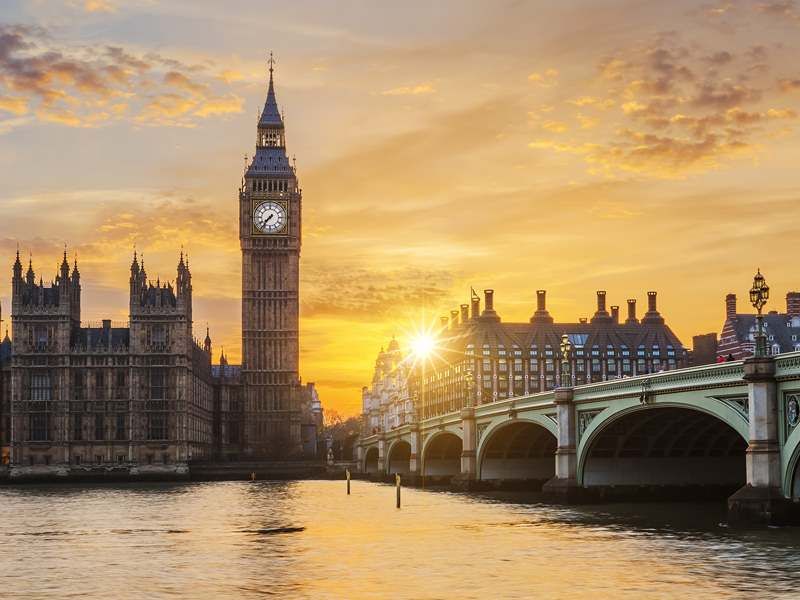 London Big Ben i skymningen 