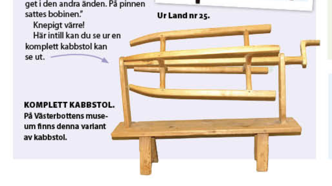 Träredskapet kabbstol, en komplett träställning på ben utställd på museum