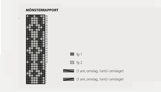 Mönsterrapport och förklaring till symbolerna.