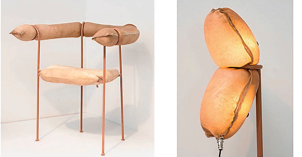 Fler uppblåsbara möbler, en stol och en lampa - som går att blåsa upp