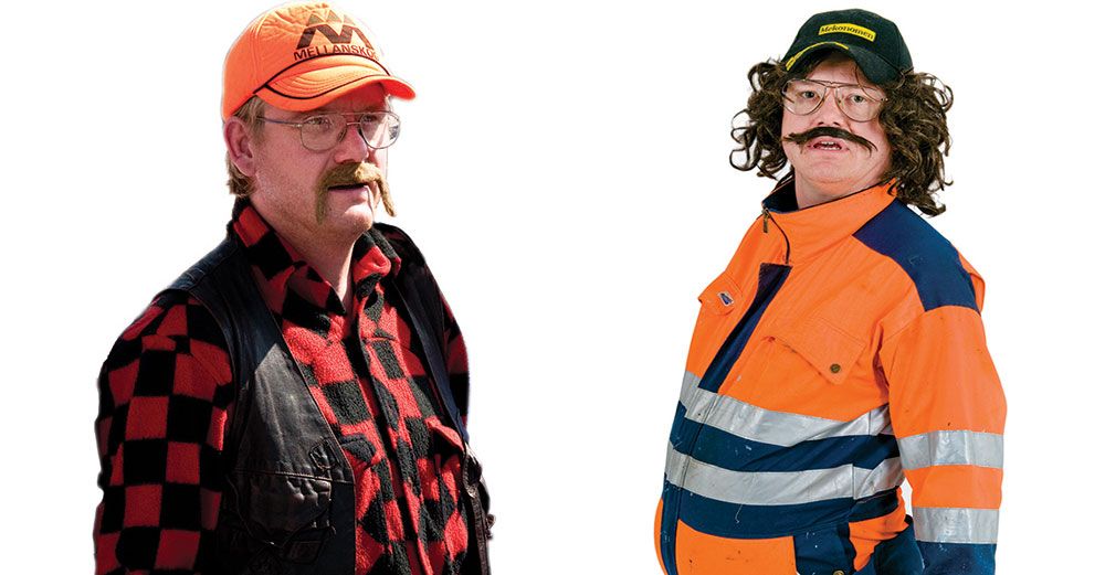 Två andra kultfigurer som Christer spelar, jägaren Örjan och mekanikern Stånk-Tommy.