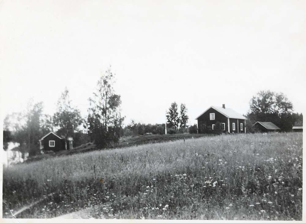Väglöst land. Gården Hjärpnäset som den ser ut ifrån logen.