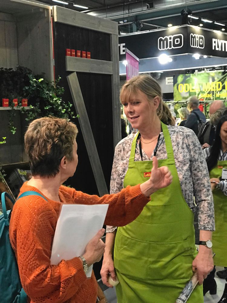 Trädgårdsexperten Bella Linde gav besökarna tips inför årets odlingssäsong.