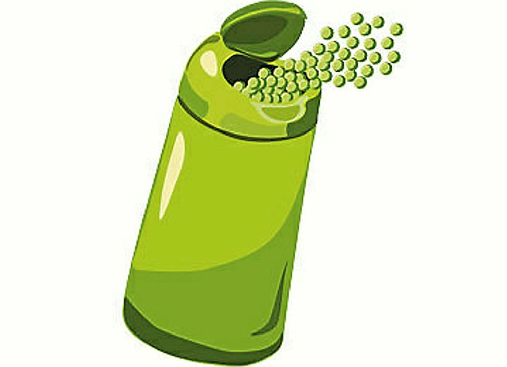 Illustration av glassen solero shots som var små iskulor med limesmak i en plastburk. 