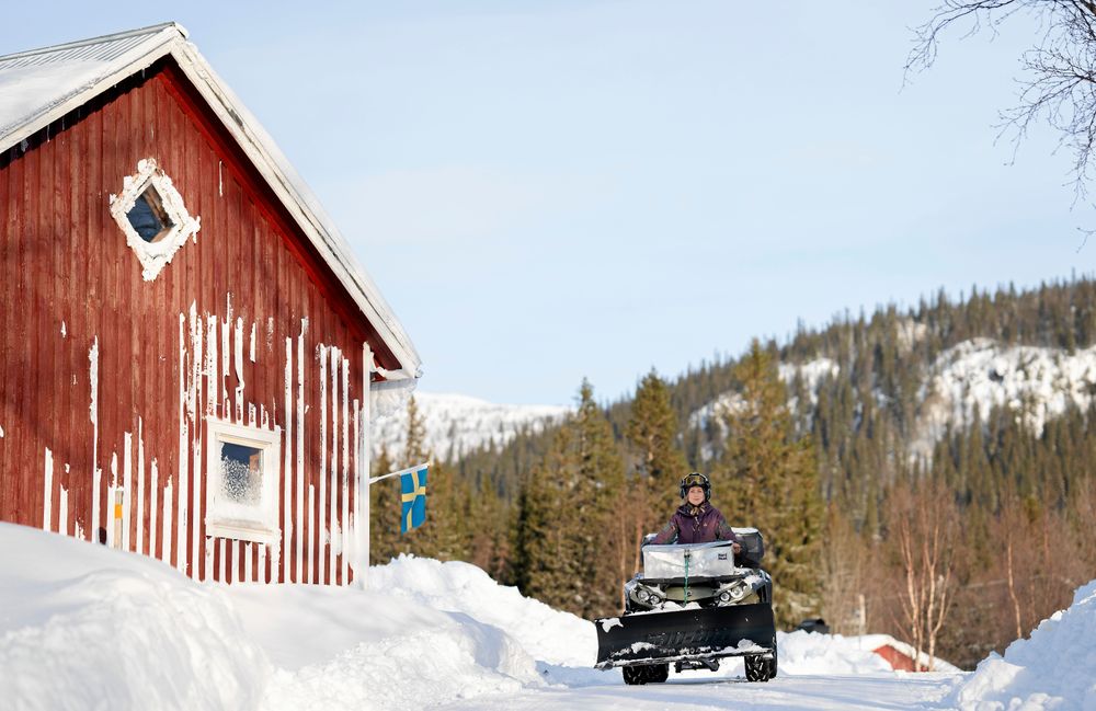 Fyrhjulingen är användbar året om både på vägen och off road.