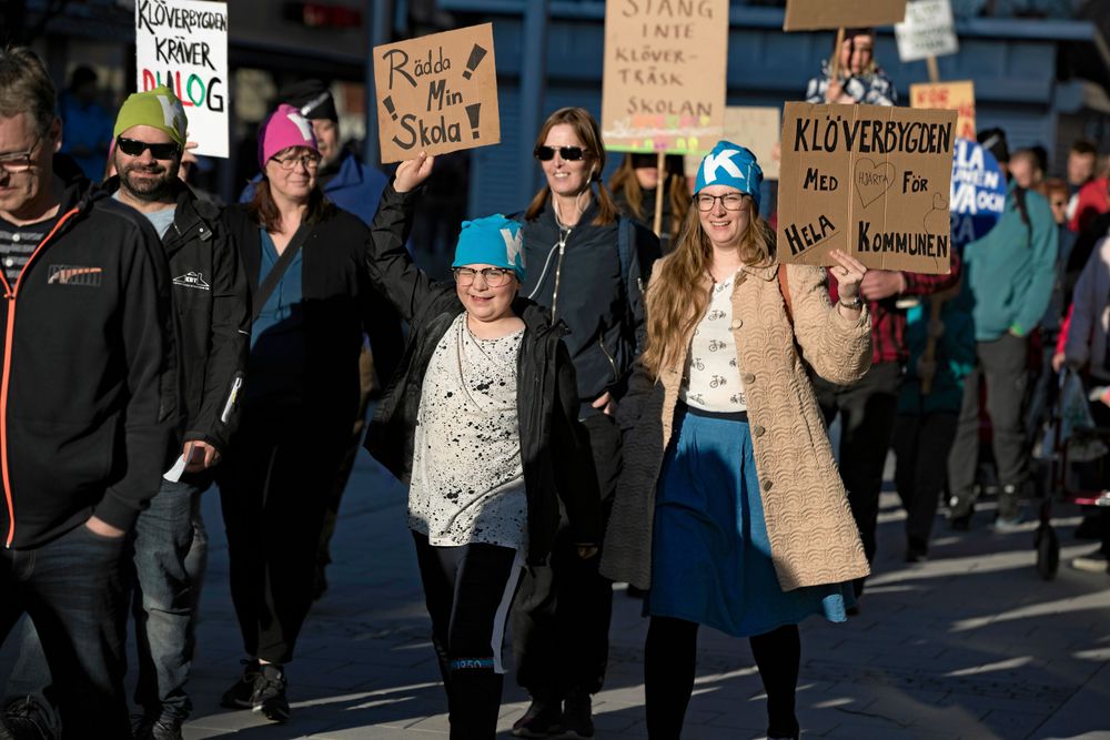 Budskapen var många och kritiken hård vid protesterna.