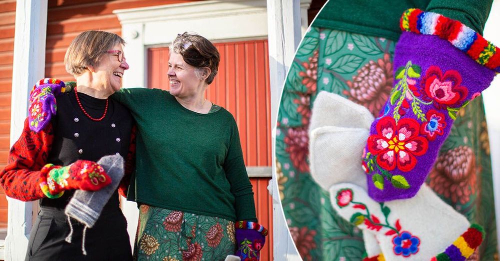 Anna-Karin Jobs Arnberg är mästare i broderi, Karin Kahnlund, som har mästarbrev i stickning.