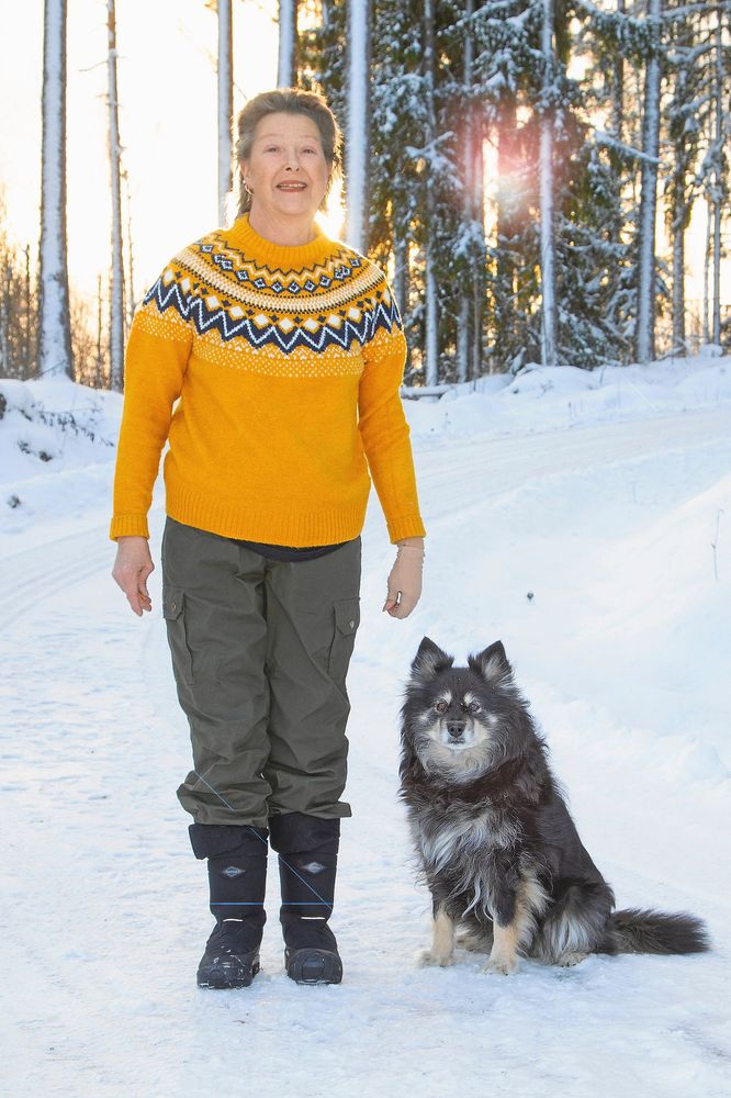 Räddare i nöden. Saiva räddade Anne-Christine när hon hade halkat, brutit höften och höll på att frysa ihjäl.