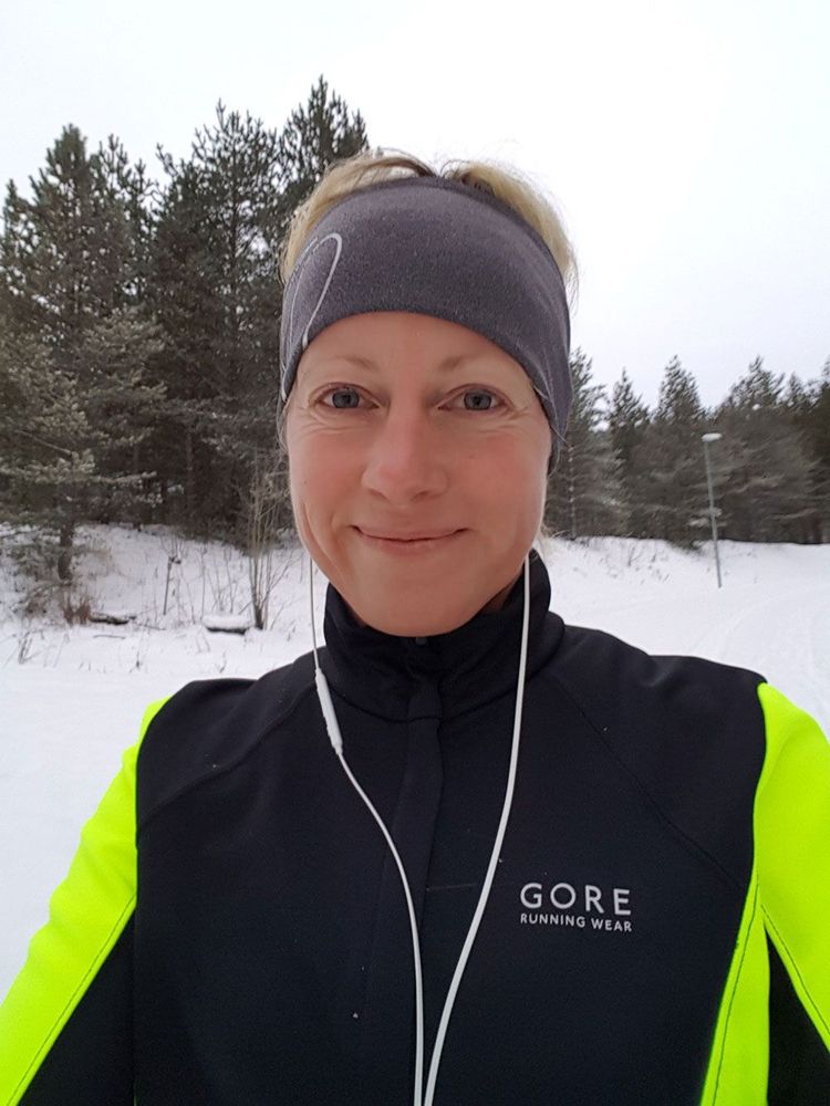 Monica Eliasson på en uppfriskande löprunda.