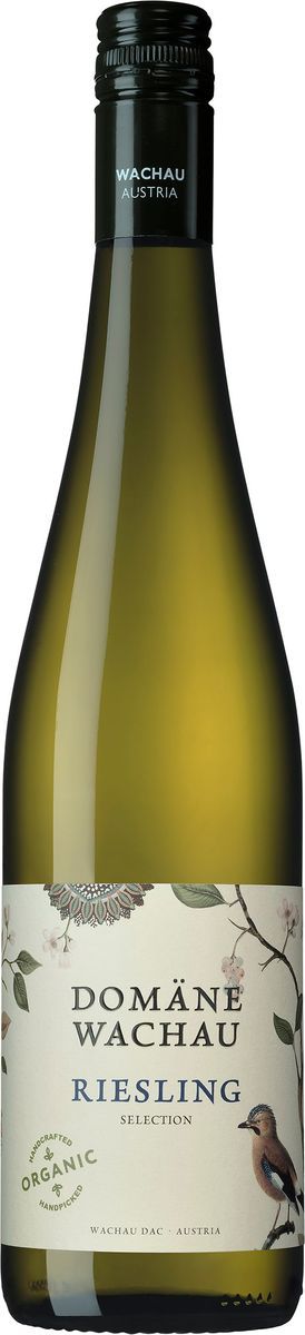 Flaska Domäne Wachau Riesling-vin, ekologiskt, med naturinspirerad etikett