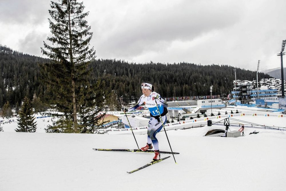 Charlotte Kalla i skid-VM 2019 i Seefeld.
