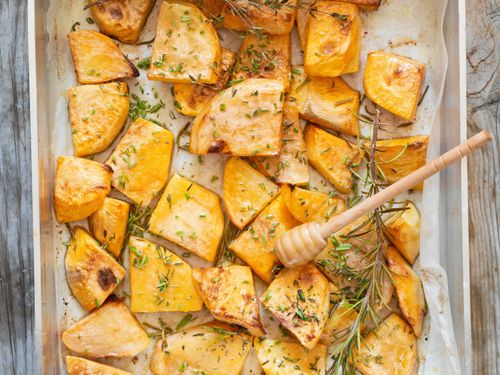 Honungsrostad kålrot