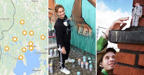 I år intar gatukonstfestivalen Artscape Värmland. Här konstnärerna Bless samt Isaac Cordal vid tidigare års festivaler.