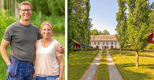 Pontus och Anna Nyqvist Thorsson i Järpås älskar att ha nya projekt på gång på herrgården Stora Bryne.