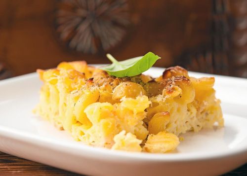 Gammaldags makaronipudding med bacon