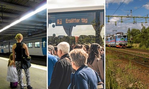 Tågkaos runt om i landet när andelen försenade tåg ökar.