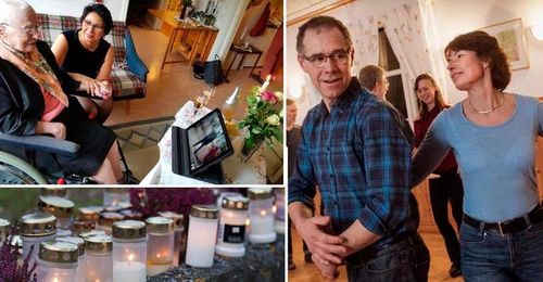 Birgit kunde besöka barnbarnets bröllop hemifrån, det går att tända kyrkoljus digitalt och i Hejde bygdegård på Gotland hålls danskurser där ledaren befinner sig 24 mil bort.